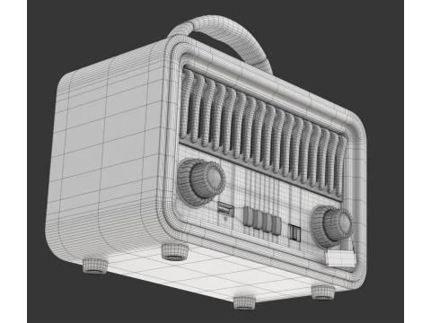 Miniradio retr&ograve; Modello 3D