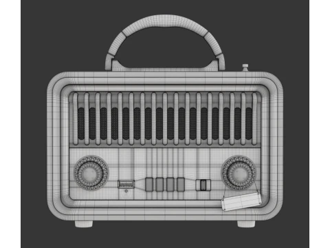 Miniradio retr&ograve; Modello 3D