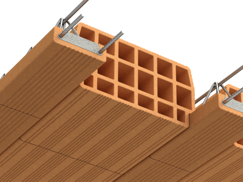 Hollow Clay Floor Slab Block System Modelo 3D