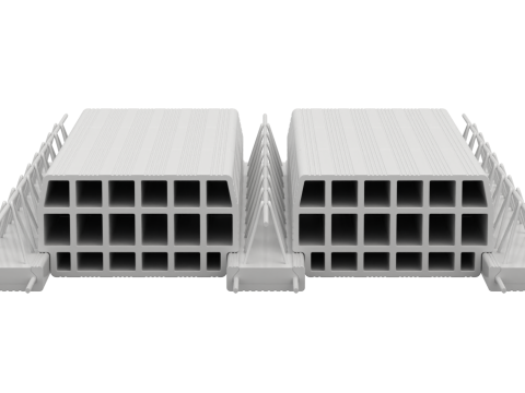 Hollow Clay Floor Slab Block System Modelo 3D