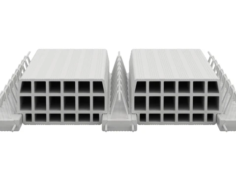 Sistema de bloco de laje de piso de argila oca Modelo 3D