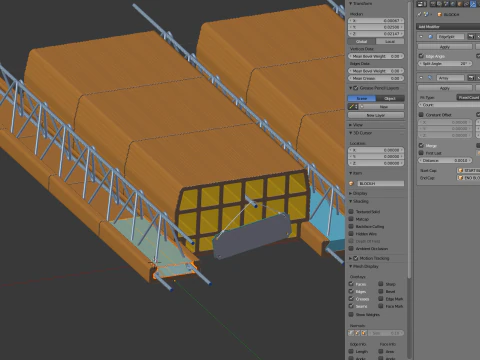 Sistema de bloco de laje de piso de argila oca Modelo 3D