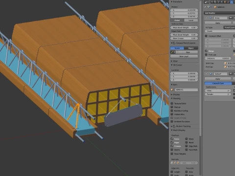 Sistema de bloco de laje de piso de argila oca Modelo 3D