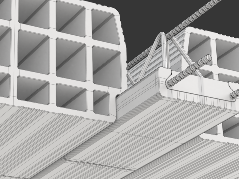 Hollow Clay Floor Slab Block System Modelo 3D