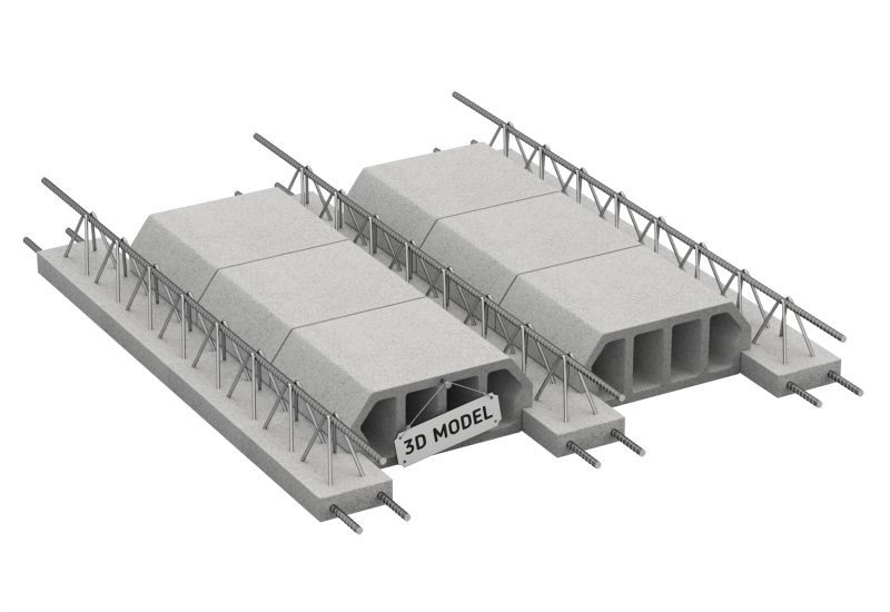 Concrete Floor Slab Block System Modelo 3D .c4d .max .obj .3ds .fbx .stl .blend