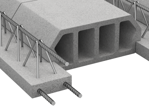 Concrete Floor Slab Block System Modelo 3D