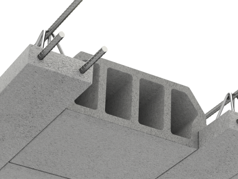 Concrete Floor Slab Block System Modelo 3D