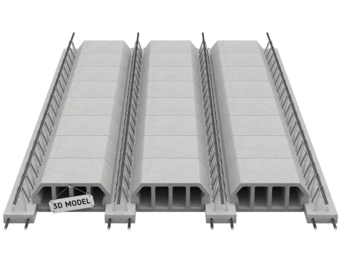Concrete Floor Slab Block System 3D Model