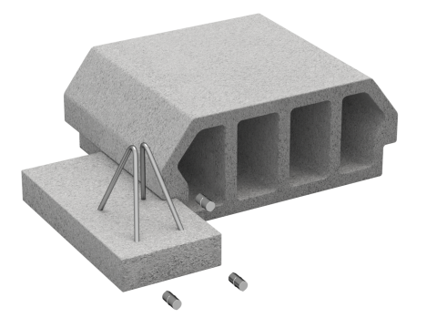Concrete Floor Slab Block System Modelo 3D