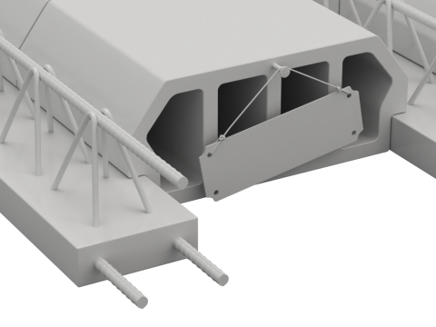 Concrete Floor Slab Block System Modelo 3D