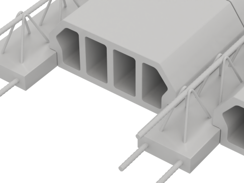 Concrete Floor Slab Block System Modelo 3D