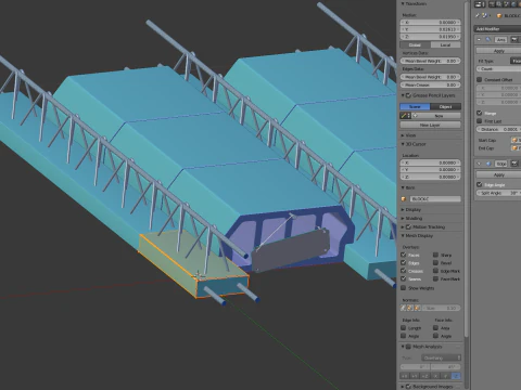 Concrete Floor Slab Block System 3D Model