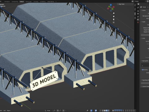 Concrete Floor Slab Block System Modelo 3D