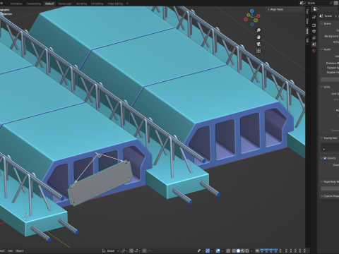 Concrete Floor Slab Block System Modelo 3D