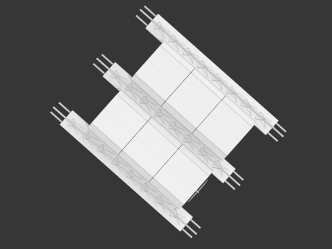 Concrete Floor Slab Block System Modelo 3D