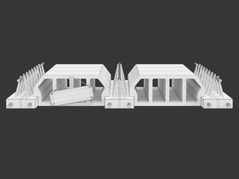 Concrete Floor Slab Block System Modelo 3D