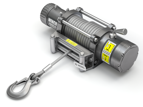 Electric Winch Modelo 3D