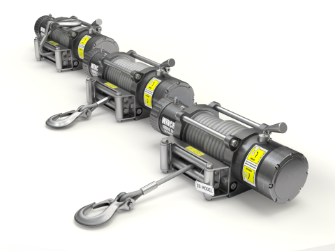 Electric Winch Modelo 3D