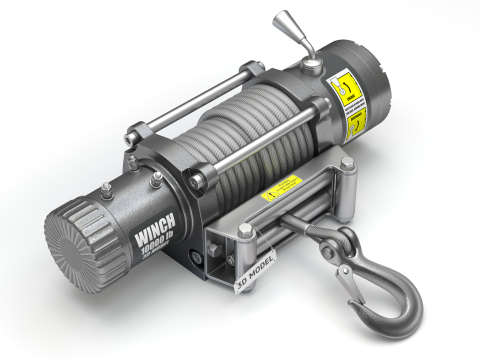 Electric Winch Modelo 3D