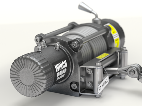 Electric Winch Modelo 3D