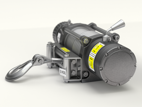 Electric Winch Modelo 3D