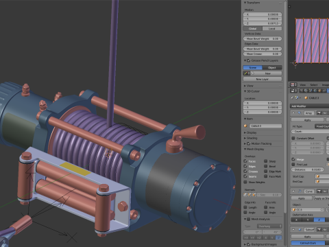 Electric Winch Modelo 3D