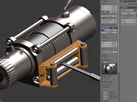 Electric Winch 3D Model