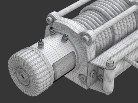 Electric Winch Modelo 3D