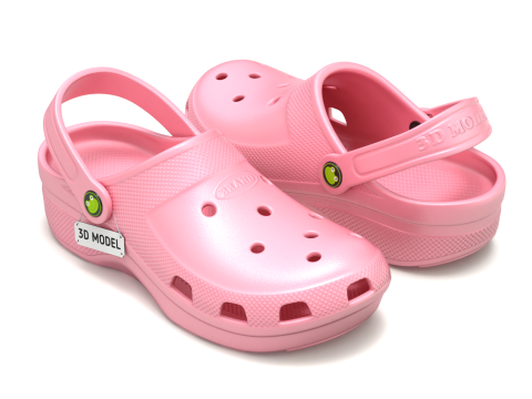 Garden Rubber Clogs Shoes 3D Model