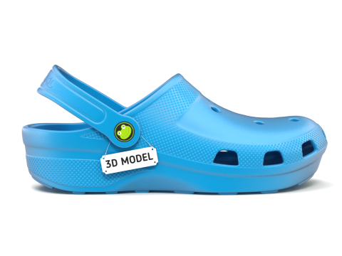 Garden Rubber Clogs Shoes 3D Модель