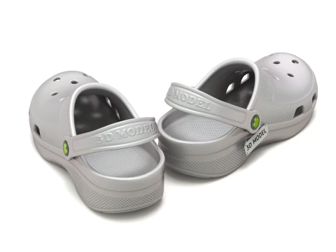 Garden Rubber Clogs Shoes 3D Model