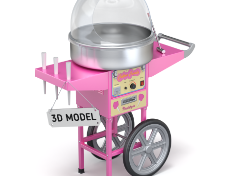 Cotton Candy Machine 3D मॉडल