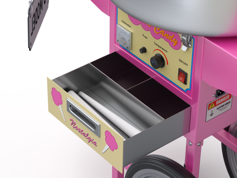 Cotton Candy Machine 3D मॉडल