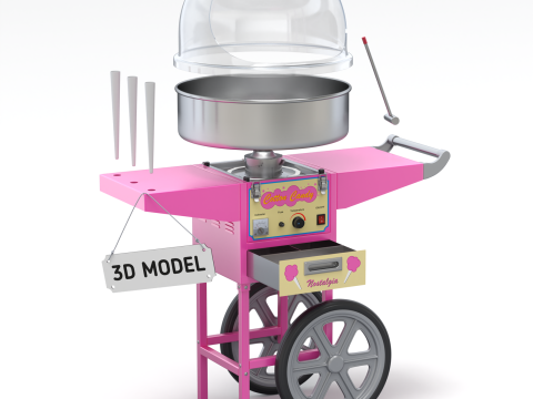 Cotton Candy Machine 3D मॉडल