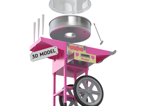 Cotton Candy Machine 3D मॉडल