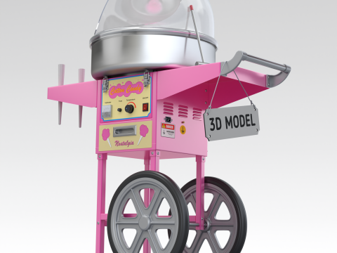 Cotton Candy Machine 3D मॉडल