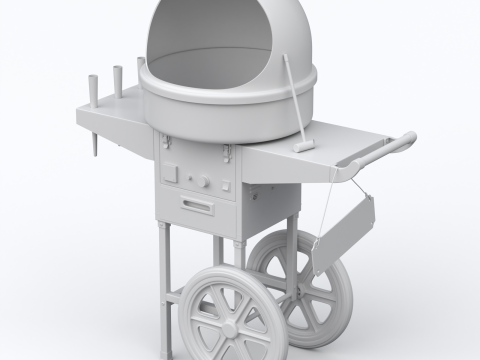 Cotton Candy Machine 3D मॉडल