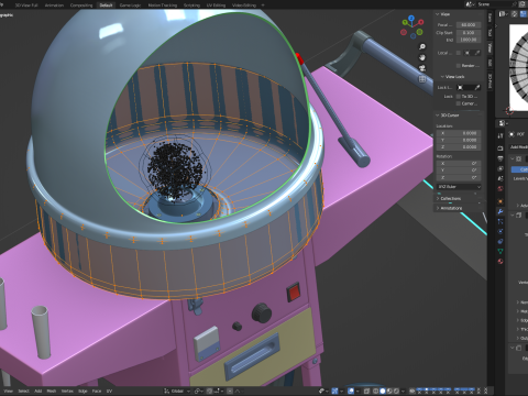 Cotton Candy Machine 3D मॉडल