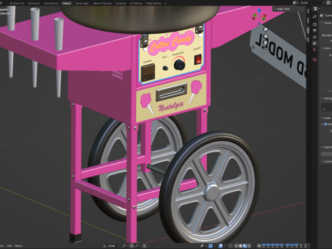 Cotton Candy Machine 3D मॉडल