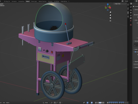 Cotton Candy Machine 3D मॉडल