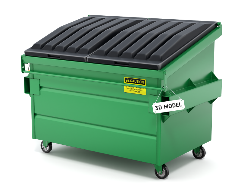 Recycling Dumpster Modelo 3D .c4d .max .obj .3ds .fbx .stl .blend 