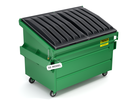 Recycling Dumpster Modelo 3D