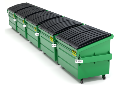 Recycling Dumpster Modelo 3D