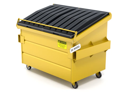 Daur Ulang Tempat Sampah Model 3D