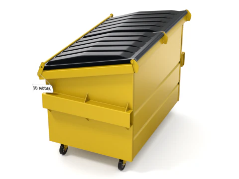 Daur Ulang Tempat Sampah Model 3D