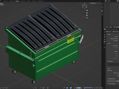 Daur Ulang Tempat Sampah Model 3D