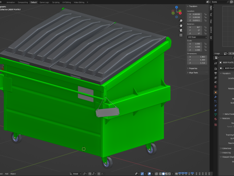 Recycling Dumpster Modelo 3D