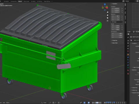 Daur Ulang Tempat Sampah Model 3D