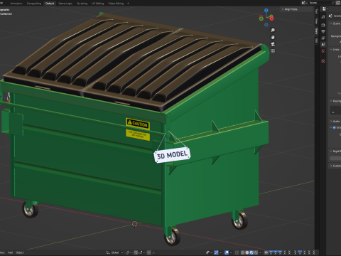 Recycling Dumpster Modelo 3D