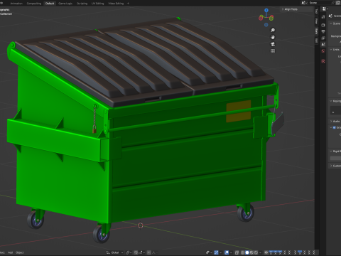 Recycling Dumpster Modelo 3D